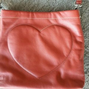 Brighton Stitched Heart Petite Leather Crossbody